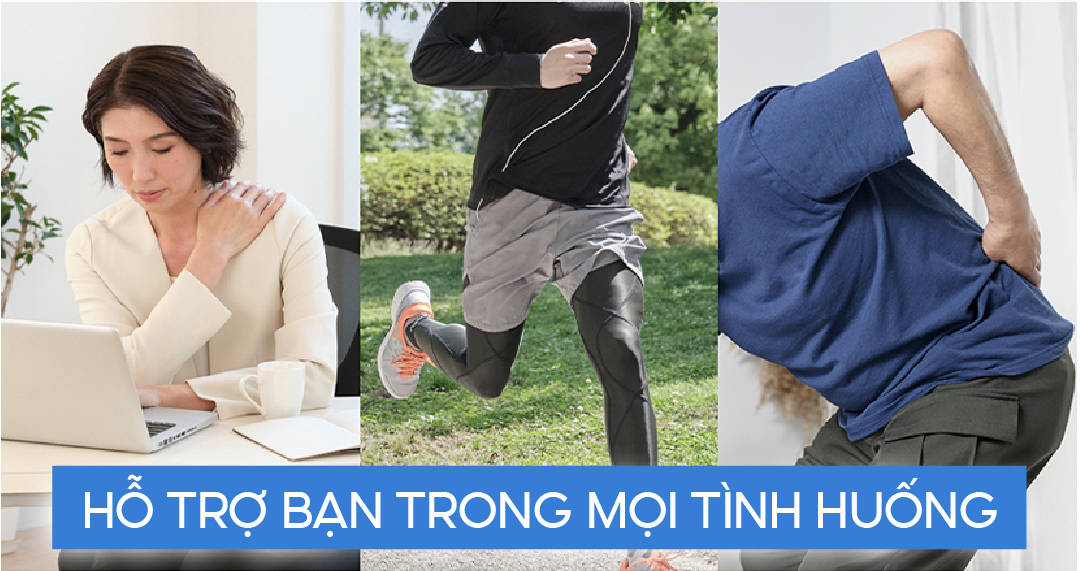 Miếng dán giảm đau Phiten titanium power tape (70 miếng) PT610000 hỗ trợ vận động, giảm đau vai gáy, đau khớp
