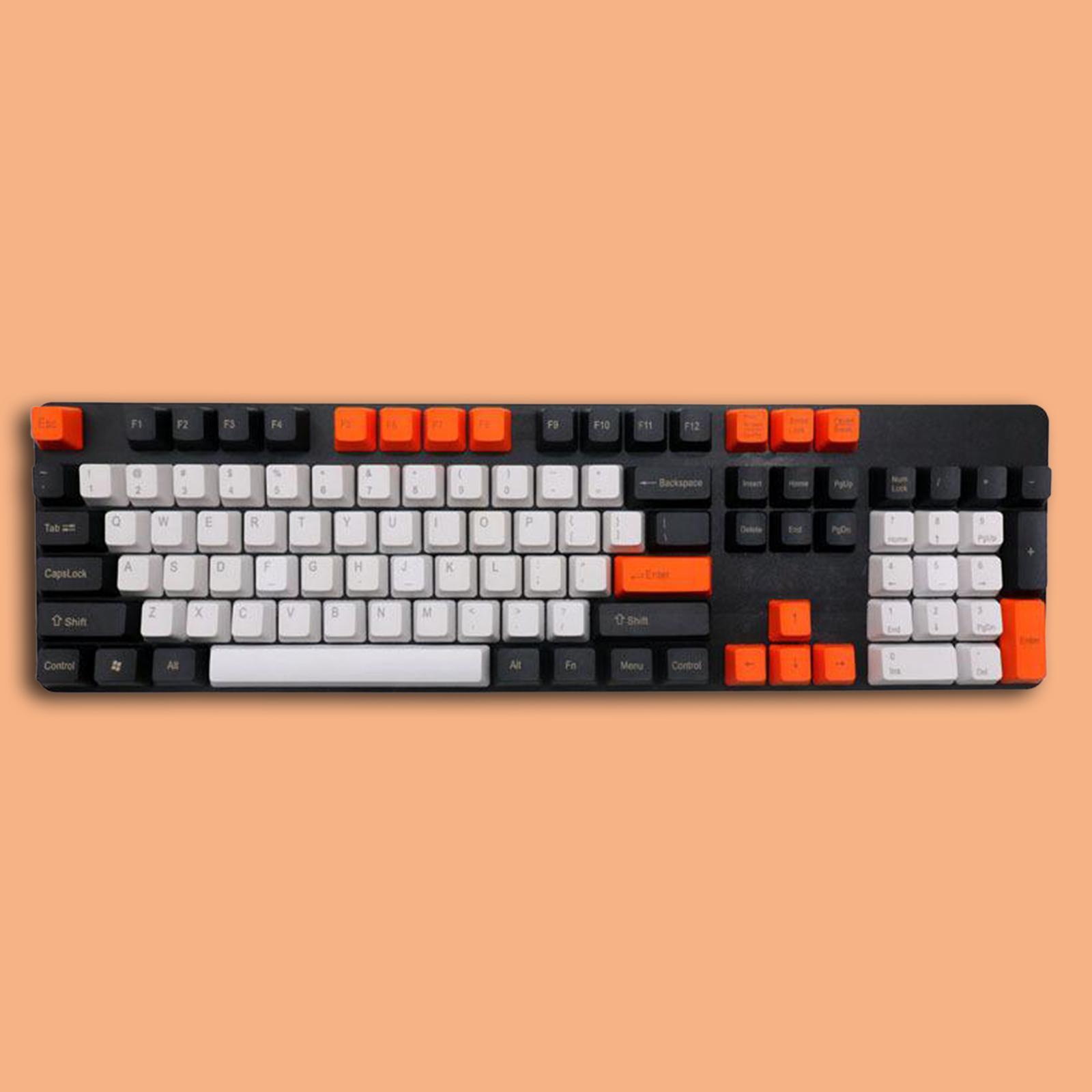 104 Keys PBT Key Caps DIY For Mechanical Keyboard Relieve Fatigue Style 1