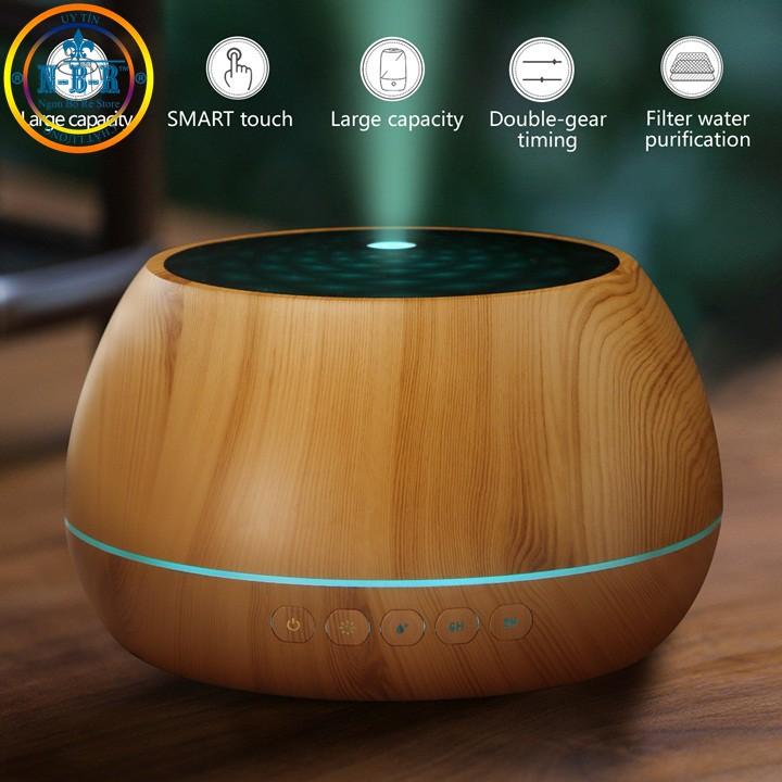 Máy Xông Tinh Dầu Phun Sương Siêu Âm Trụ Cao Cấp 1000ml Tích Hợp Loa Bluetooth