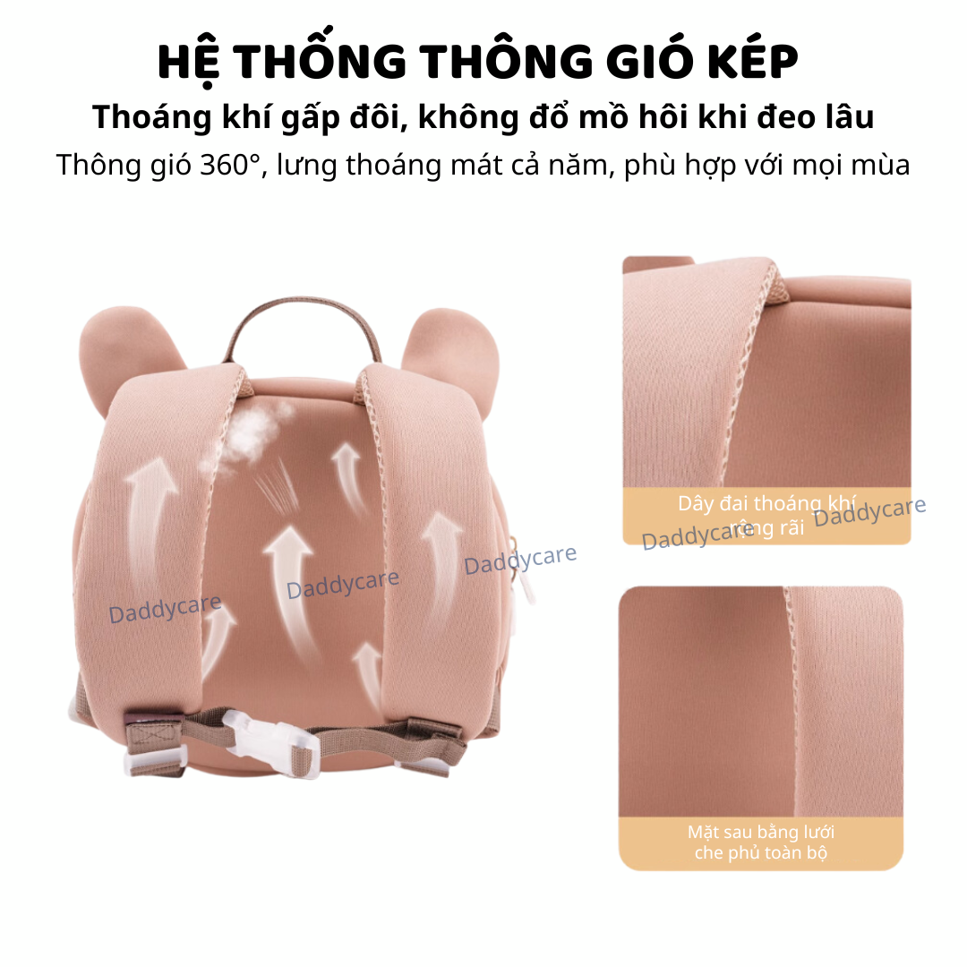 Balo cho bé mầm non chính hãng Zoyzoii Animal Series Safety Backpack