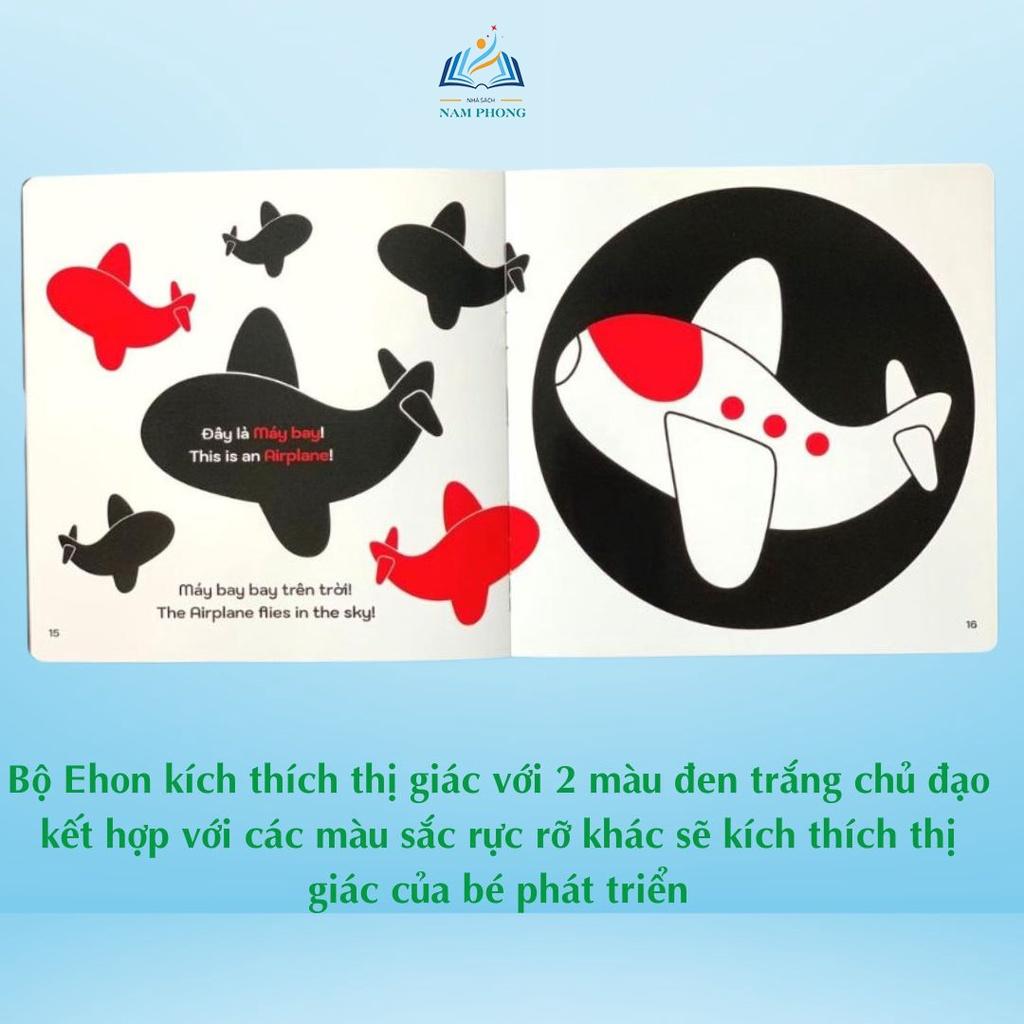 Ehon Kích Thích Thị Giác Song Ngữ Việt Anh Cho Bé 0-3 Tuổi - Quét Mã QR Nghe Đọc (Trọn Bộ 6 cuốn)