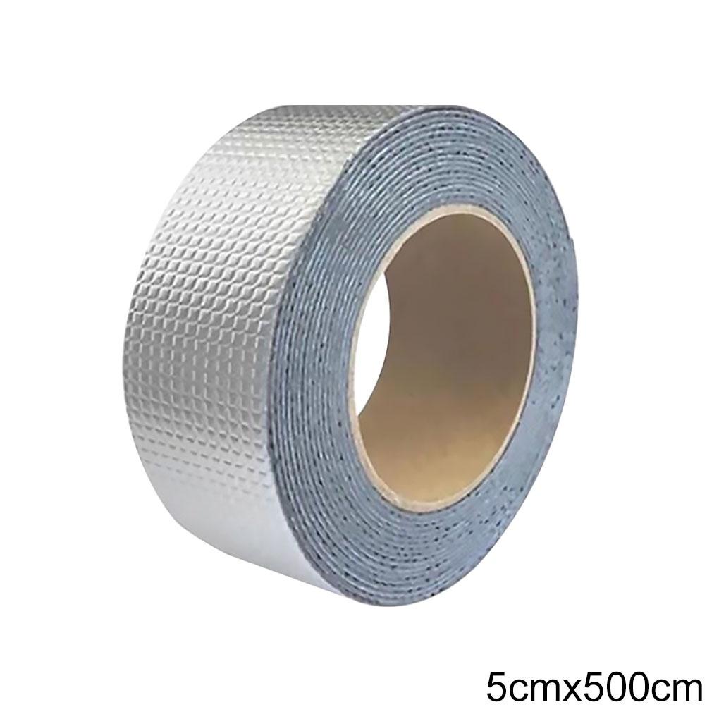 Waterproof Sealing Adhesive Aluminum Foil Tape Butyl Rubber Band for Repairing Surface Crack Roof Pipe, 3mx5cm