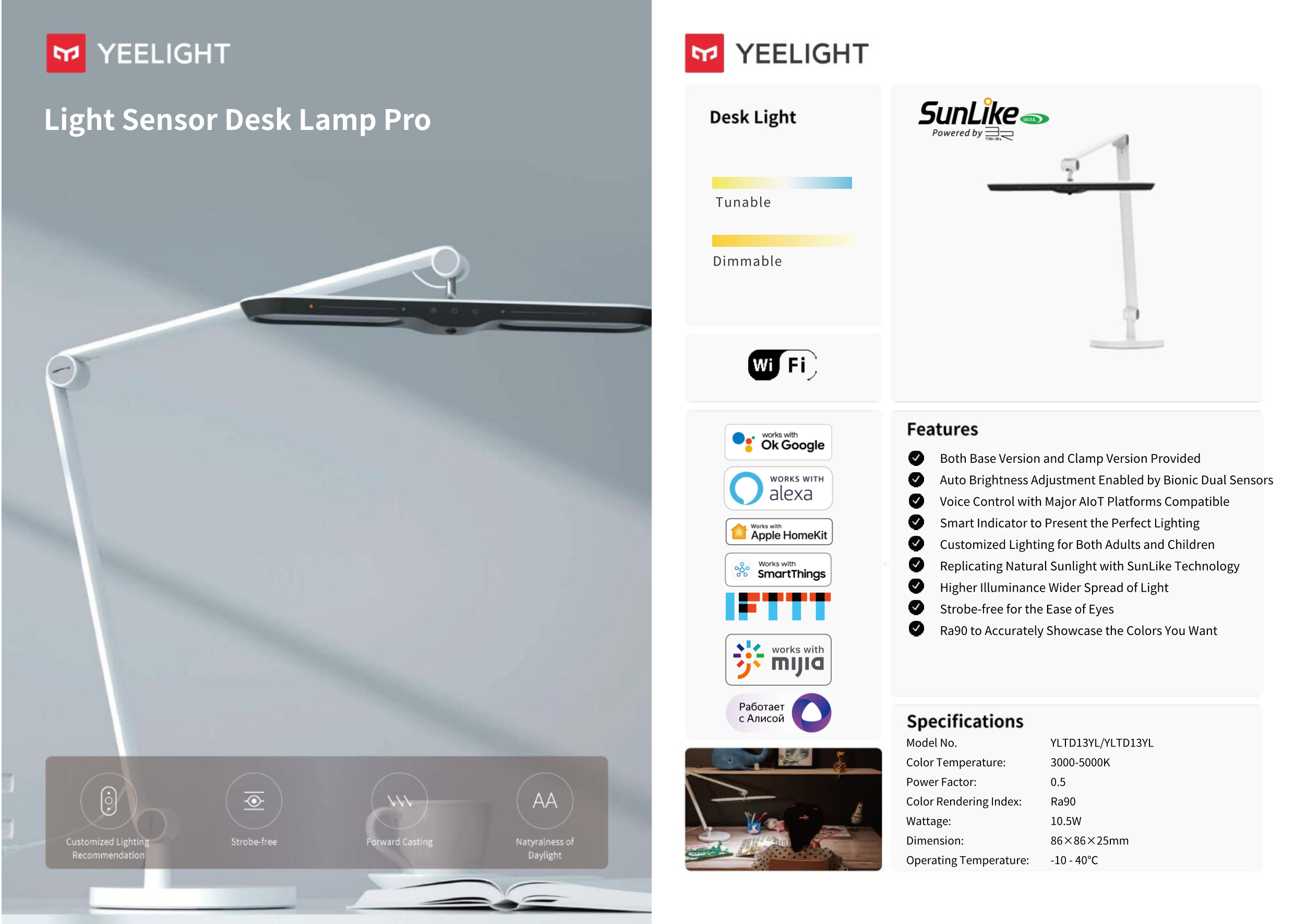 Đèn bàn/ Đèn học Led Thông Minh chống cận cao cấp Yeelight V1 Pro 10W - Hỗ trợ Homekit
