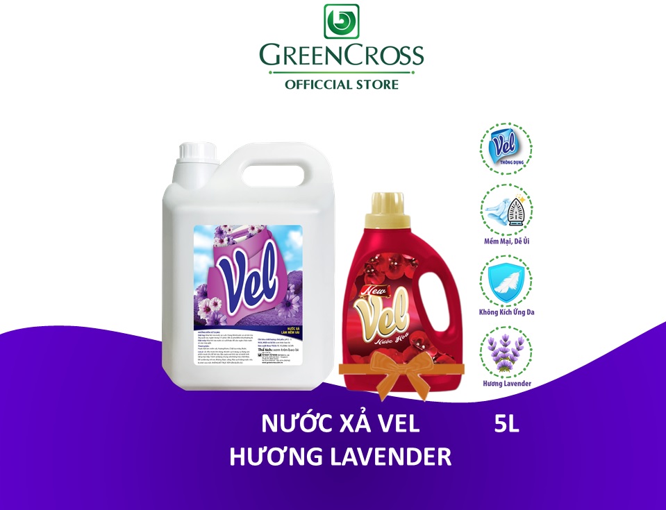 NƯỚC XẢ VẢI VEL CAN 5L - TẶNG 1 CHAI XẢ VEL 800ML HƯƠNG NƯỚC HOA