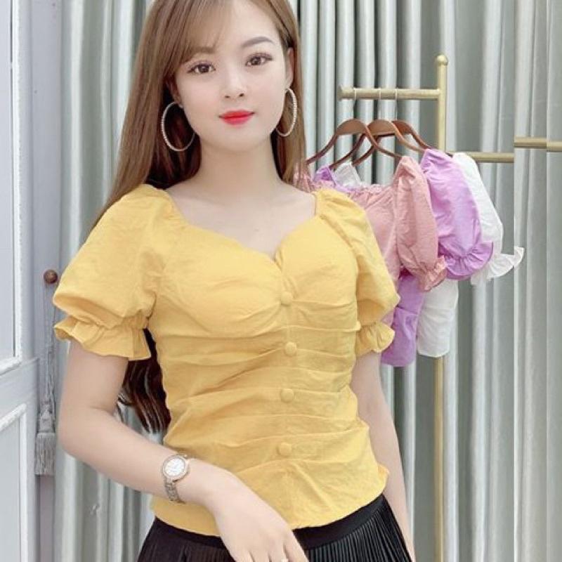 Áo kiểu áo sơ mi trắng cổ hoa ren ảnh thật