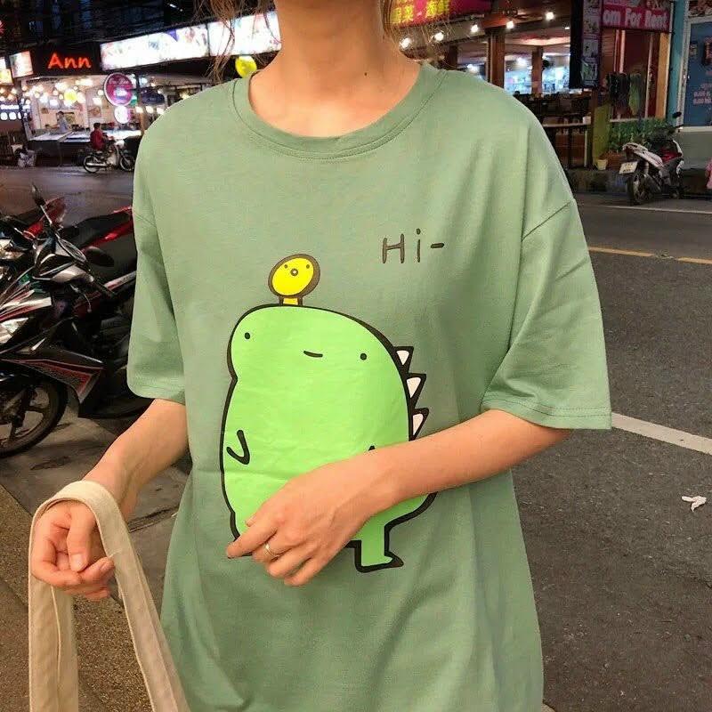 Áo Thun Tay Lỡ Unisex KHỦNG LONG Form <70kg
