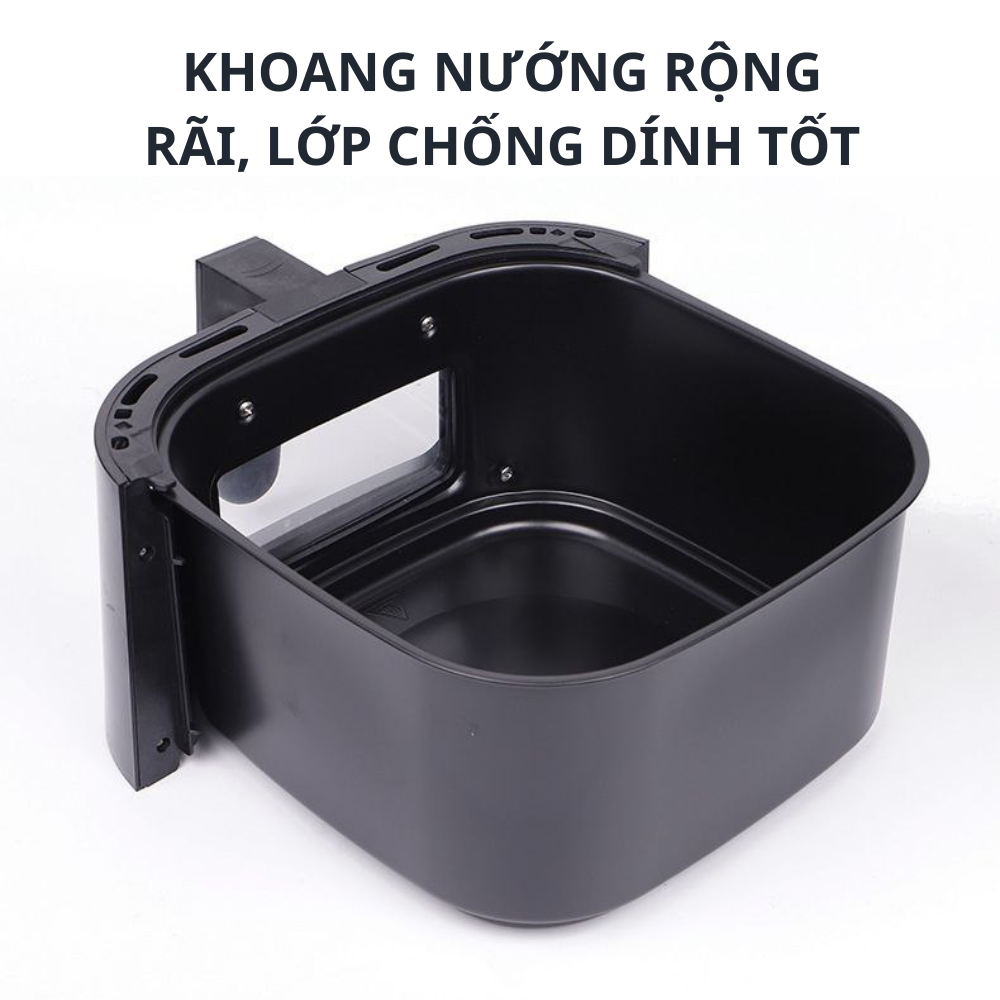 Nồi chiên không dầu Lumabella LB-60036 dung tích 6L, công suất cao 1400W đa năng chiên gà, chiên khoai...- HÀNG CHÍNH HÃNG