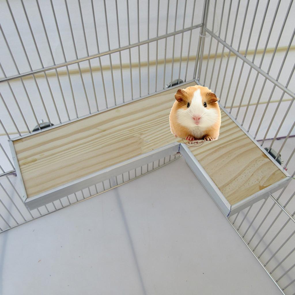 Anti Chew Pet Wooden L-shaped Board Hamster Guinea Pig Gerbil Pedal Toy