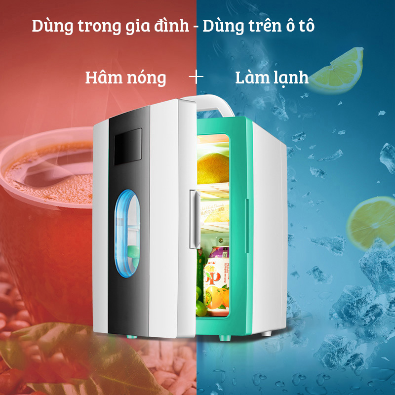 Tủ lạnh mini 10 lít SAST ST10L 2 chế độ làm lạnh hâm nóng cho gia đình và trên ô tô