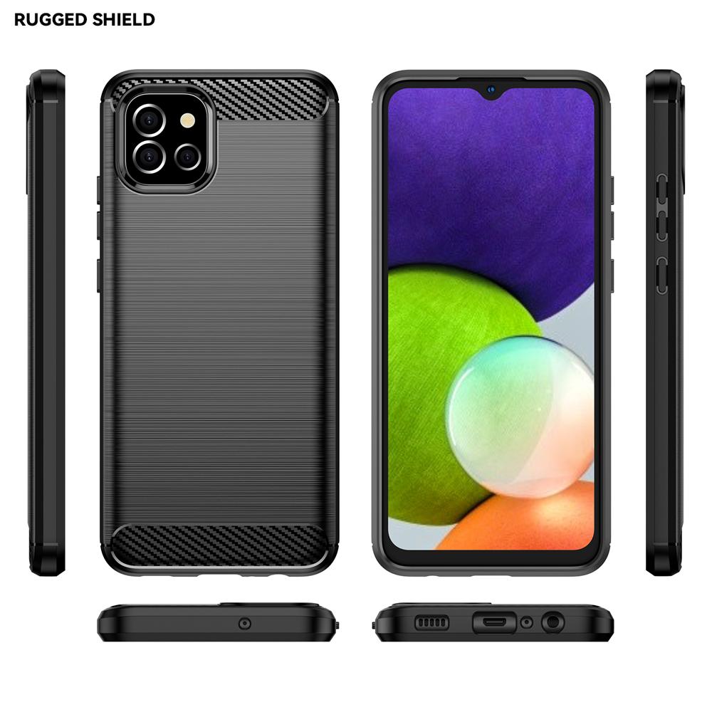 Ốp lưng dành cho Samsung A03 ốp silicone mềm Carbone phay xước chống sốc chống vân tay