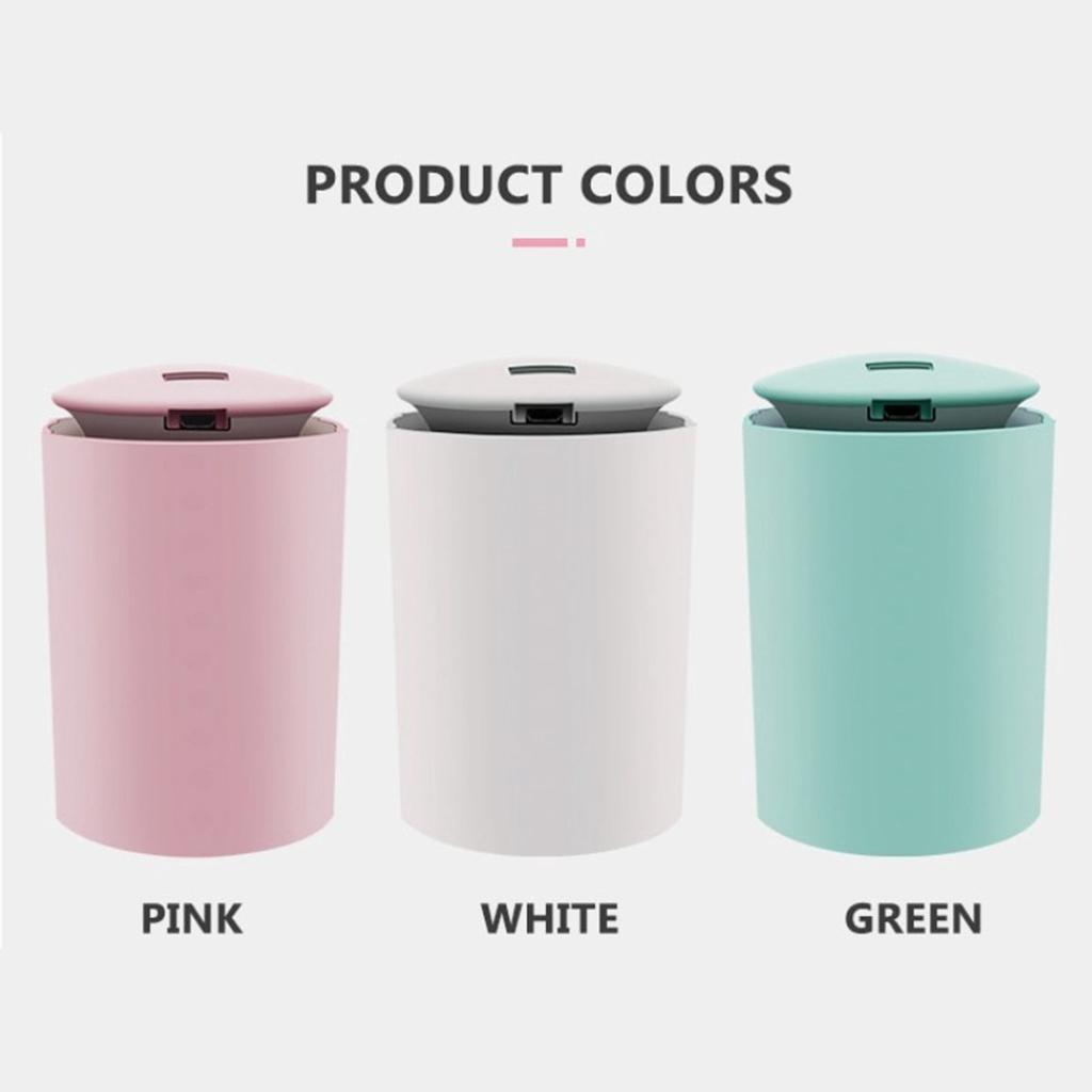 USB Essential Oil Diffuser Air Humidifier 260ml Tank for Bedrooms Pink