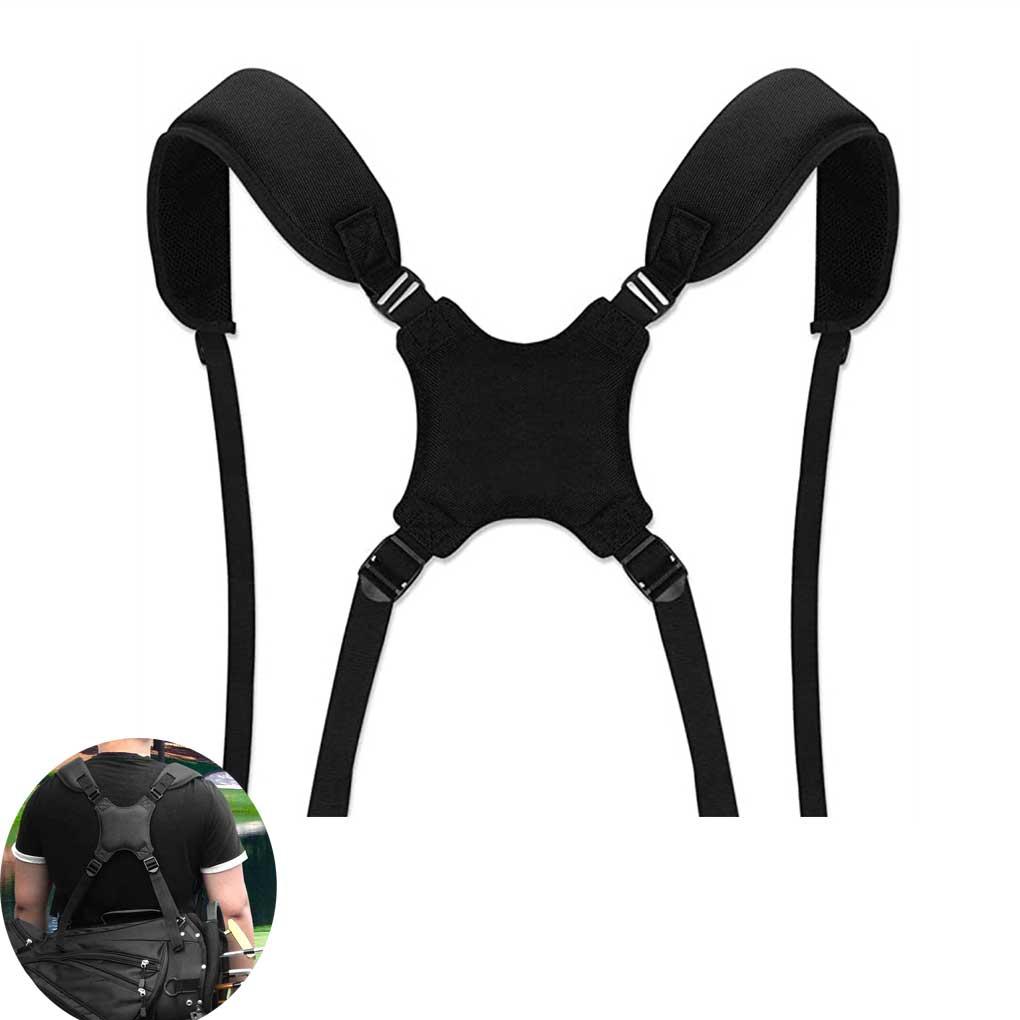 Túi golf đôi vai đôi dây đeo có thể điều chỉnh ba lô có thể tái sử dụng túi dày dây đeo thoải mái có thể thay thế được Color: Black