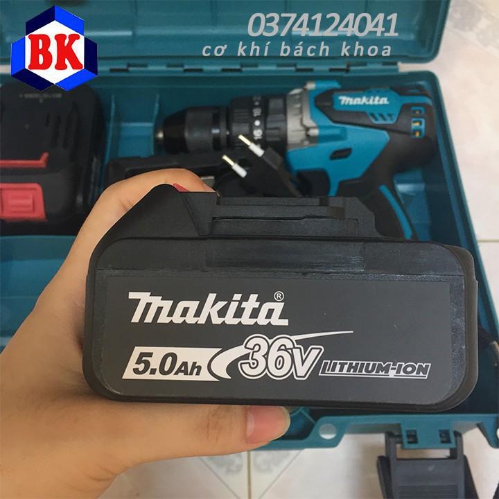 Máy Khoan Pin Makita 36v Không Than Có Búa, Pin 10 CELL AutoLock 13 Ly - Bắt Vít, Siết Bulong