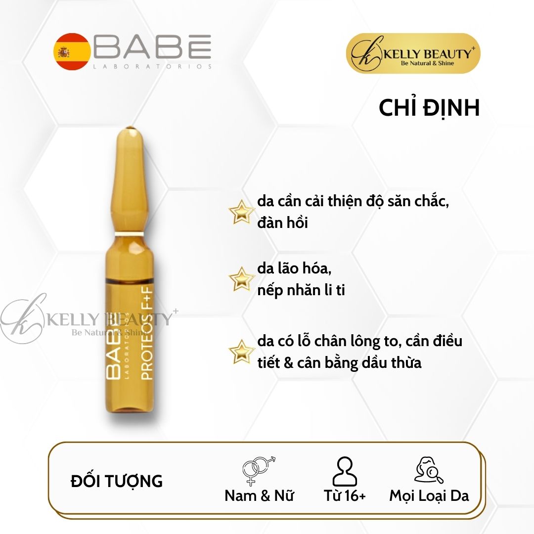 Huyết Thanh Trẻ Hoá Da BABE Proteoglycan F+F - Cải Thiện Độ Đàn Hồi, Săn Chắc Da; Se Khít Lỗ Chân Lông | Kelly Beauty