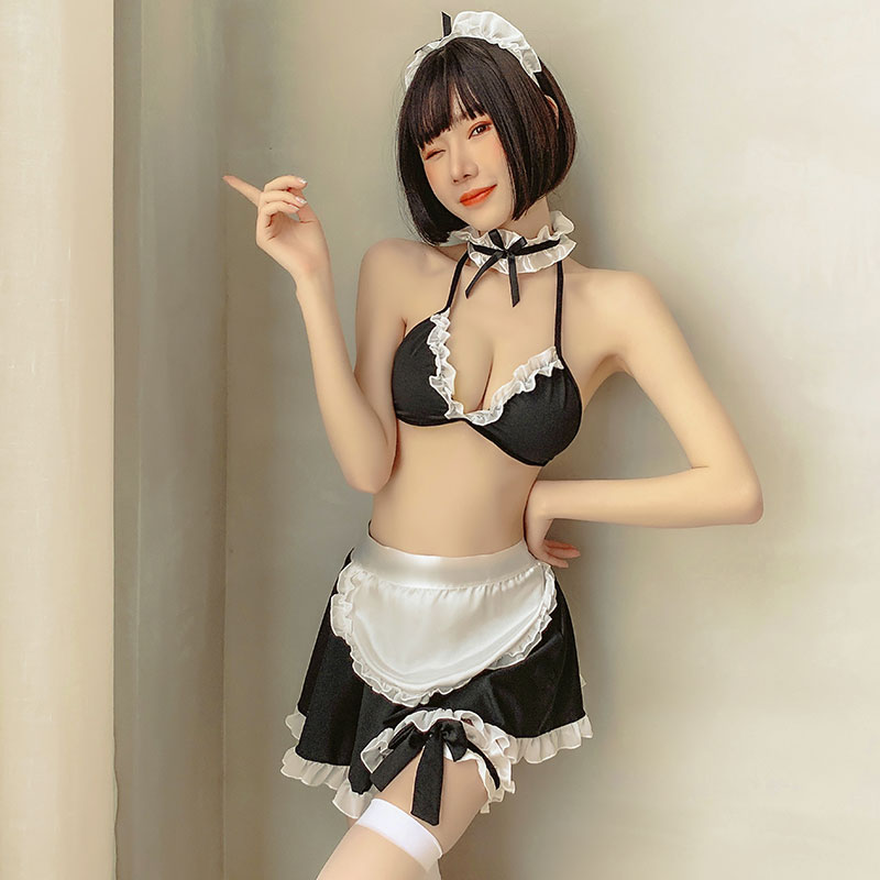 Đồ ngủ Cosplay giúp việc 2 mảnh tạp dề trước ngực
