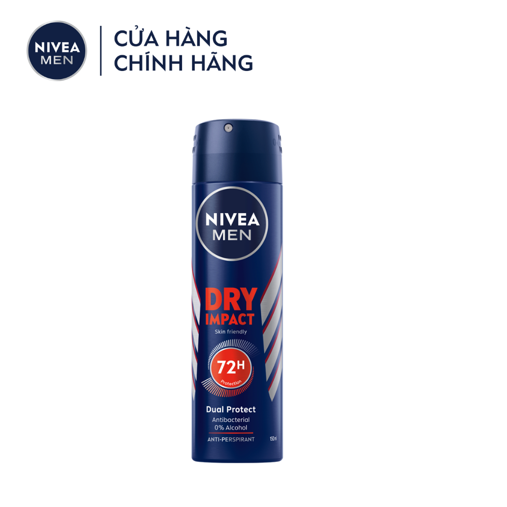Xịt Ngăn Mùi NIVEA MEN Dry Impact Khô Thoáng 150ml - 81602