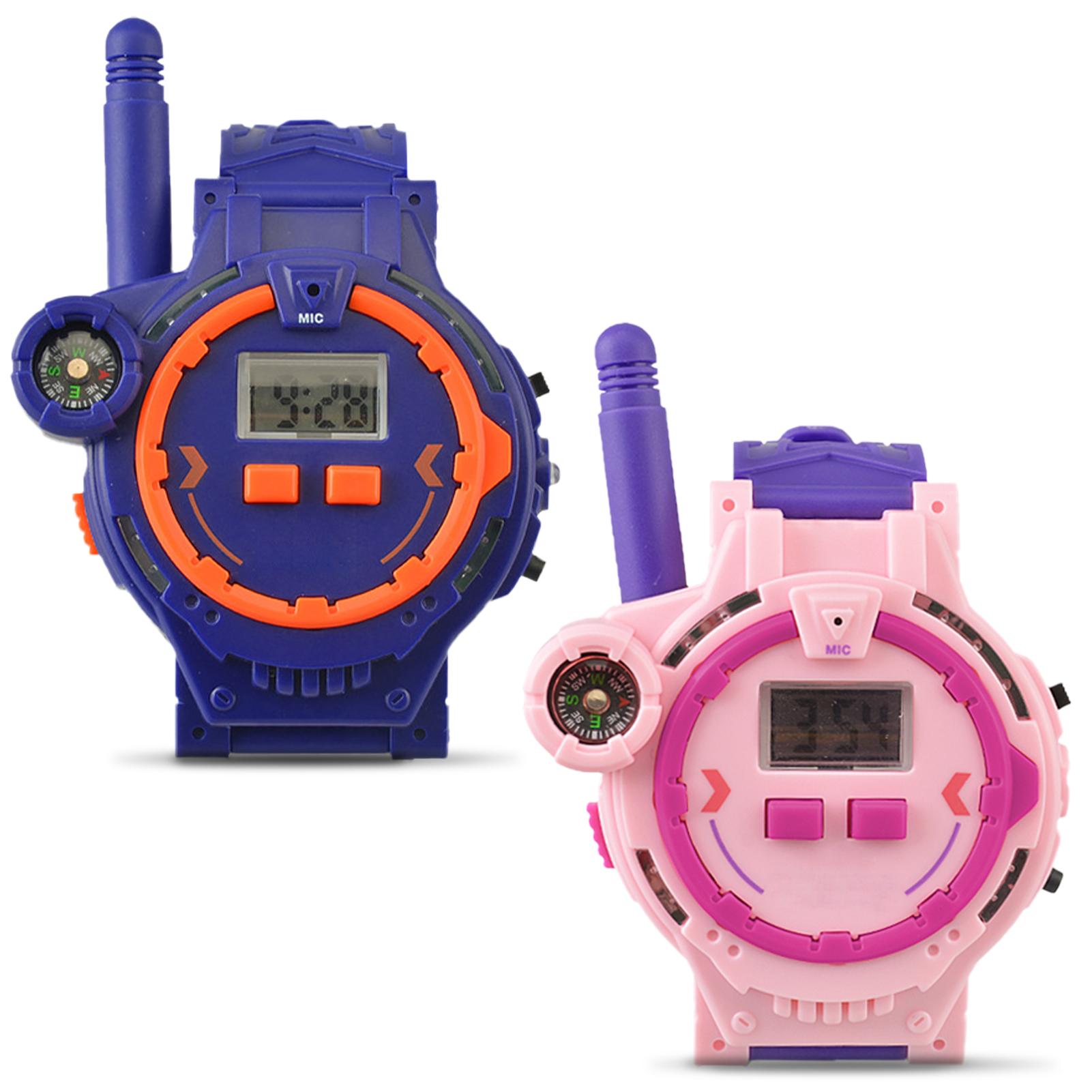 Walkie-Talkie USB Đồng hồ sạc cho trẻ em, đồng hồ điện tử, trò chơi trường học, đồ chơi, quà tặng sinh nhật, Giáng sinh, 2 mảnh