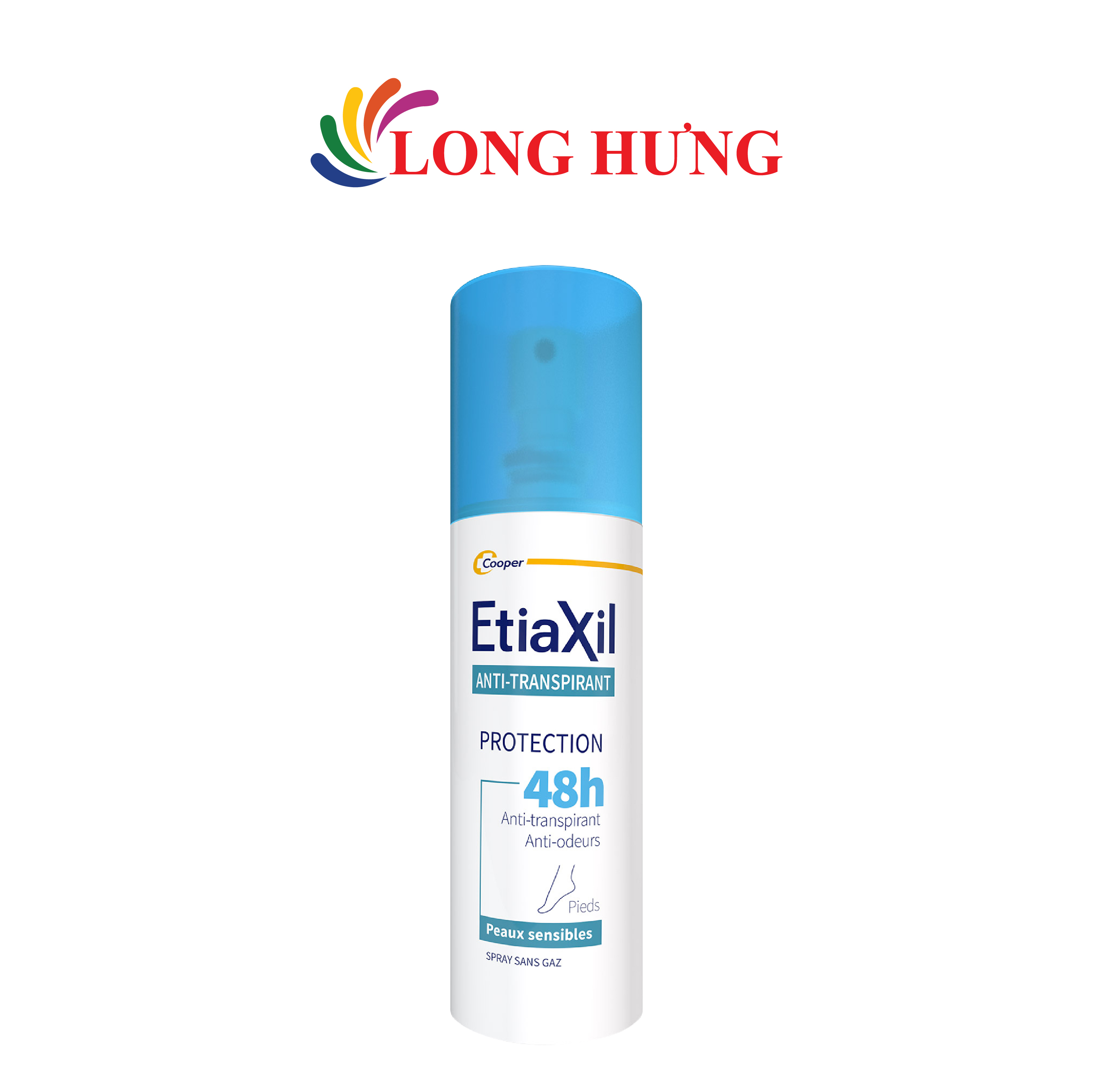 Xịt khử mùi hôi chân EtiaXil Anti Transpirant Protection 48h (100ml) - Hàng chính hãng