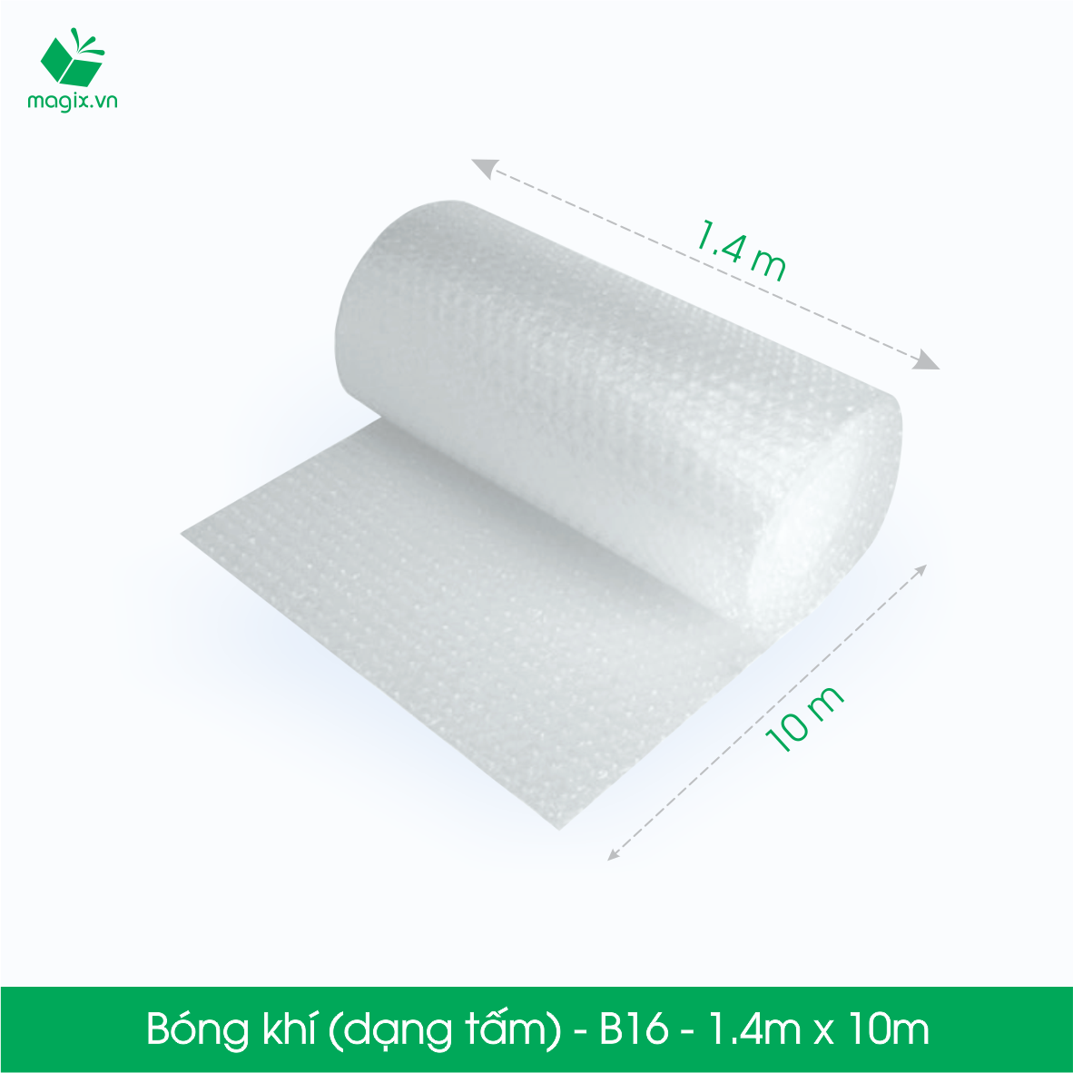 B16 - 1.4m x 10m - Bóng khí (xốp hơi, xốp nổ) màng xốp hơi