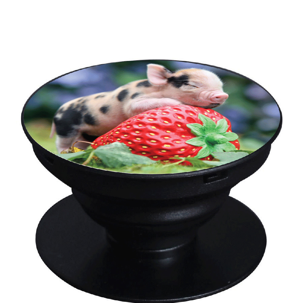 Popsocket - Giá đỡ điện thoại đa năng Heo con ăn Dâu - Hàng Chính Hãng
