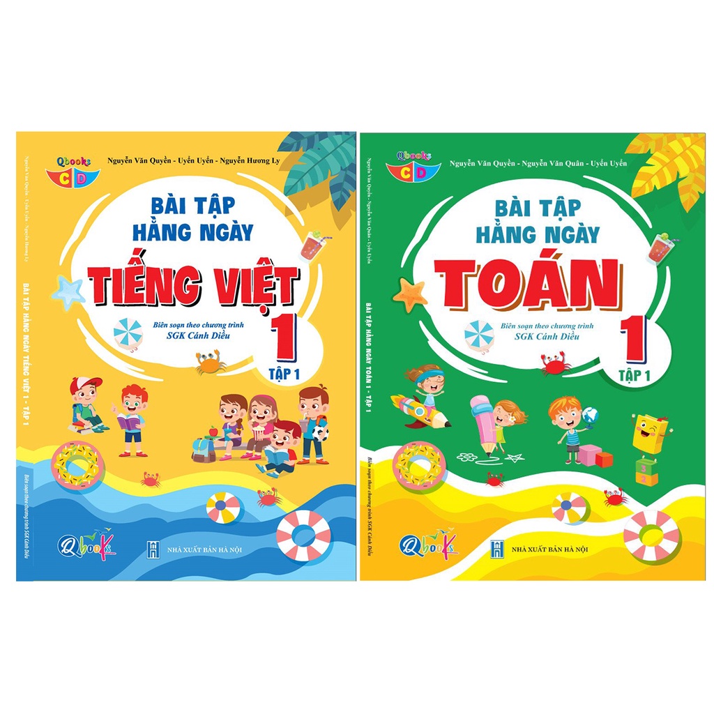 Combo Bài Tập Hằng Ngày Toán Và Tiếng Việt Lớp 1 - Tập 1 - Cánh Diều