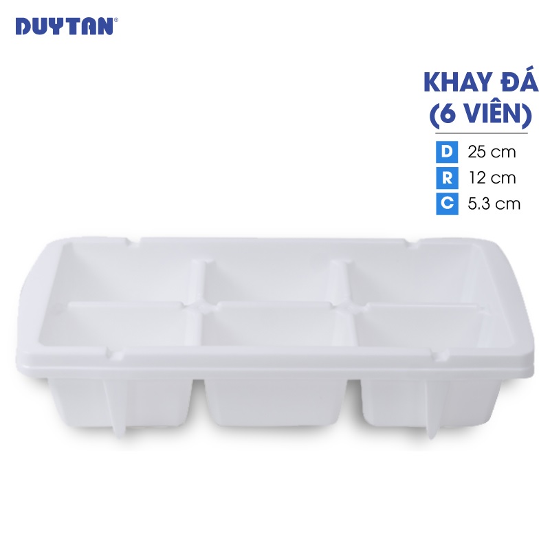 Khay đá 6 viên nhựa Duy Tân - 14358 - Giao màu ngẫu nhiên - Hàng chính hãng