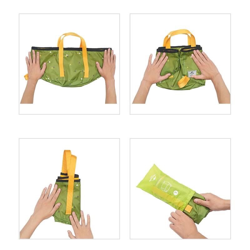 Đồ cắm trại xô nước Naturehike campoutvn du lịch dã ngoại NH15Z002-L túi đựng trái cây nước bia dễ dùng xếp gọn có tay cầm tiện dụng A130