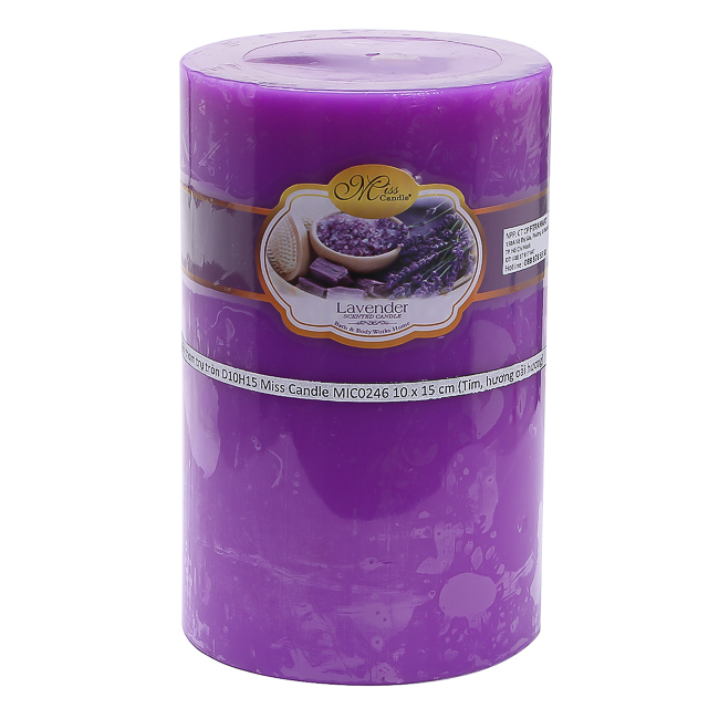 Nến thơm trụ tròn D10H15 Miss Candle FTRAMART EDC0610 10 x 15 cm