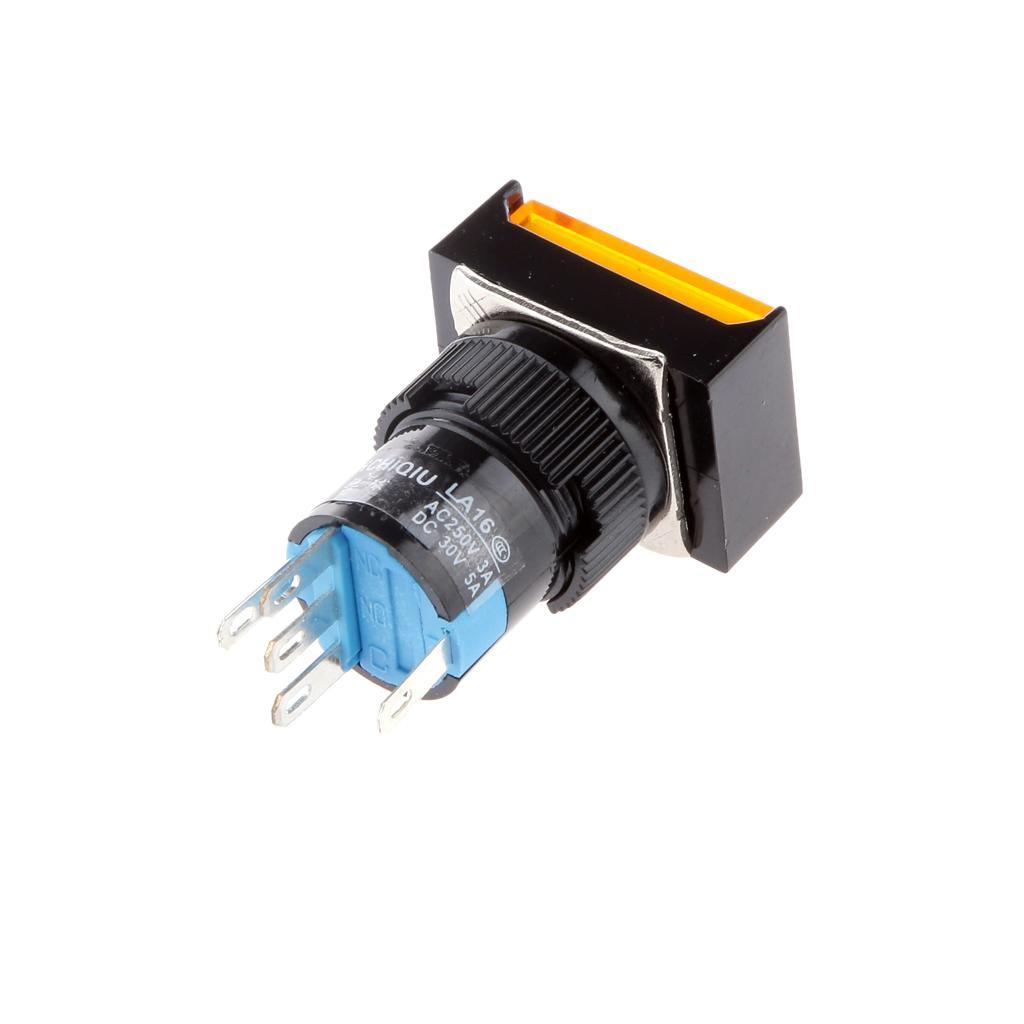 20-25pack DC 12V Push Button Momentary Self Reset Square Switch with LED Light