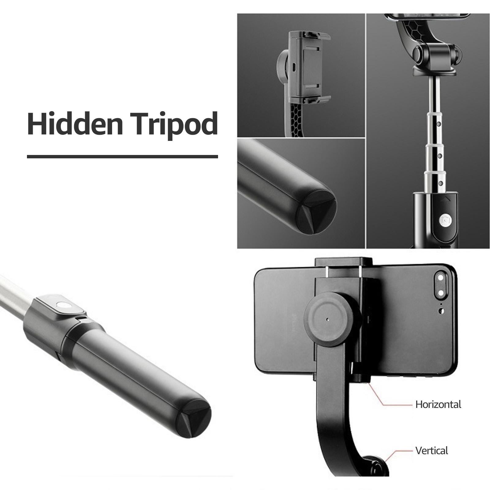 Giá đỡ điện thoại chống rung gimbal, có đế chân, rãnh tay