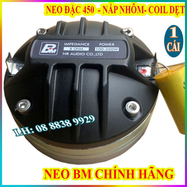 CỦ LOA TREBLE 450 BM TỪ NEO COIL DẸT VIỀN ĐỒNG CAO CẤP + TỤ 3.3MF 250V - GIÁ 1 LOA