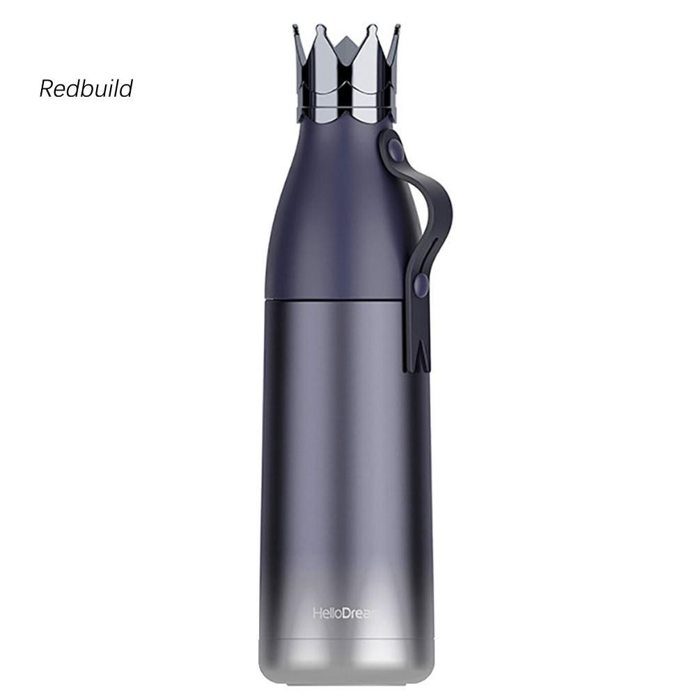 Bình Nước Giữ Nhiệt 240/350ml Hình Vương Miện Đỏ