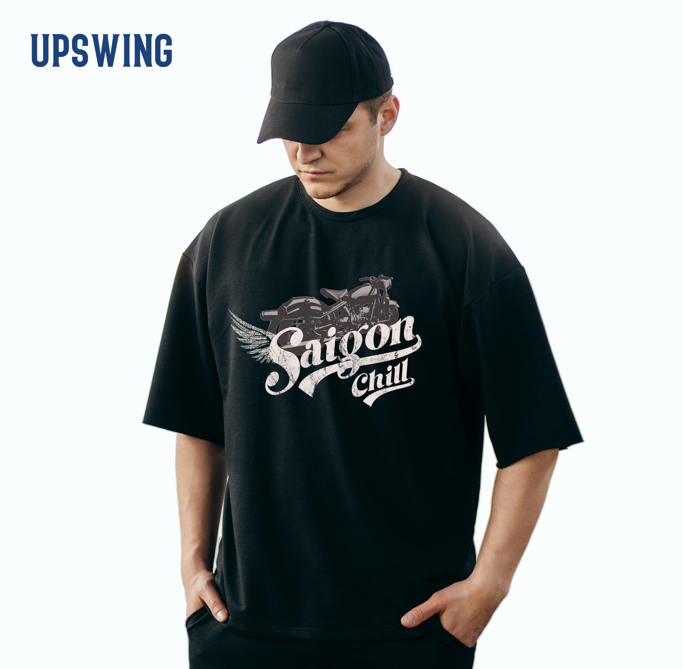 Áo thun unisex cao cấp UPSWING oversize - Saigon Chill
