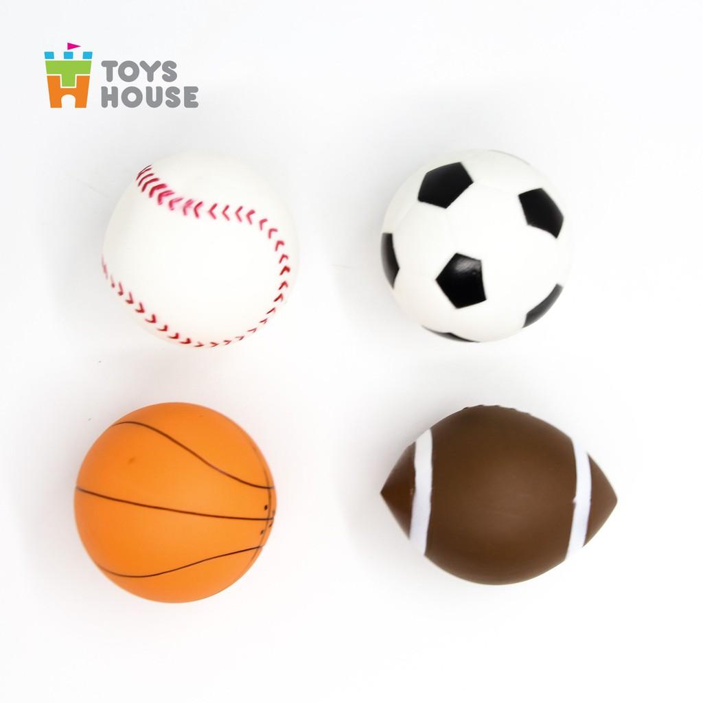 Đồ Chơi Nhà Tắm Cho Bé - Set 4 Món Hình Con Cá, Quả Bóng, Sinh Vật Biển Vô Cùng Dễ Thương Toys House, Hàng Chính Hãng - Set 4 Hình Quả Bóng