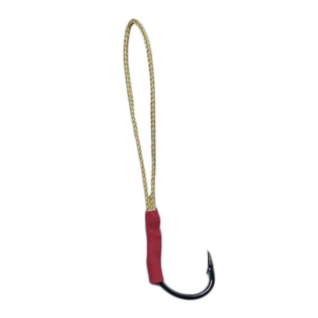 5 Pieces Jigging Assist Hooks Assist Fishing Hooks With White PE Line