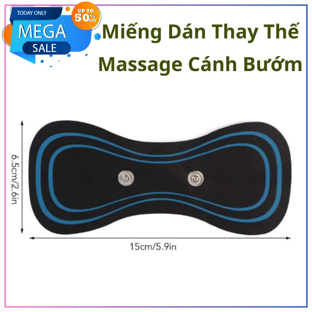 Miếng dán massage xoa bóp cổ vai gáy mini 6 chế độ tiện lợi, Máy mát xa châm cứu đấm bóp massage trị liệu xung điện