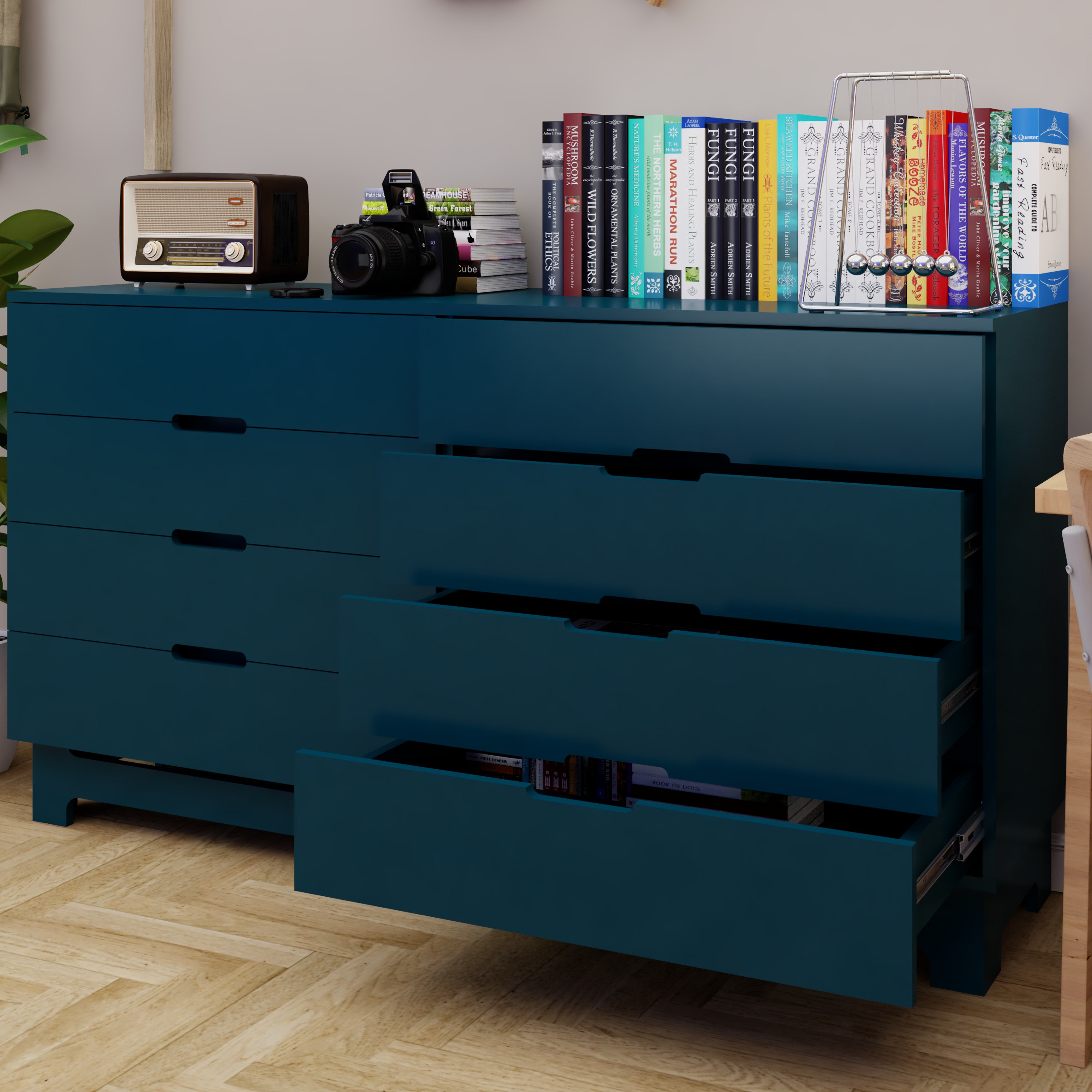 [Happy Home Furniture] MOLLY, Tủ lưu trữ 8 ngăn kéo, 160cm x 45cm x 86cm ( DxRxC), THK_109