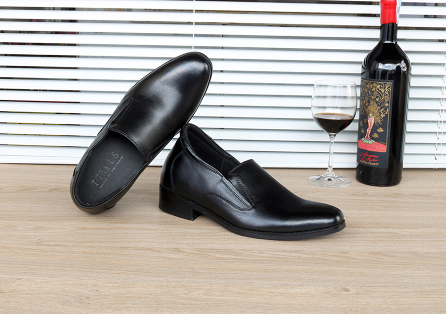 GIÀY TĂNG CHIỀU CAO GIÀY CAO DÀNH CHO NAM GIỚI S1011 ĐEN TRƠN - CAO 8CM GIÀY ĐỘN NAM CAO VƯỢT TRỘI