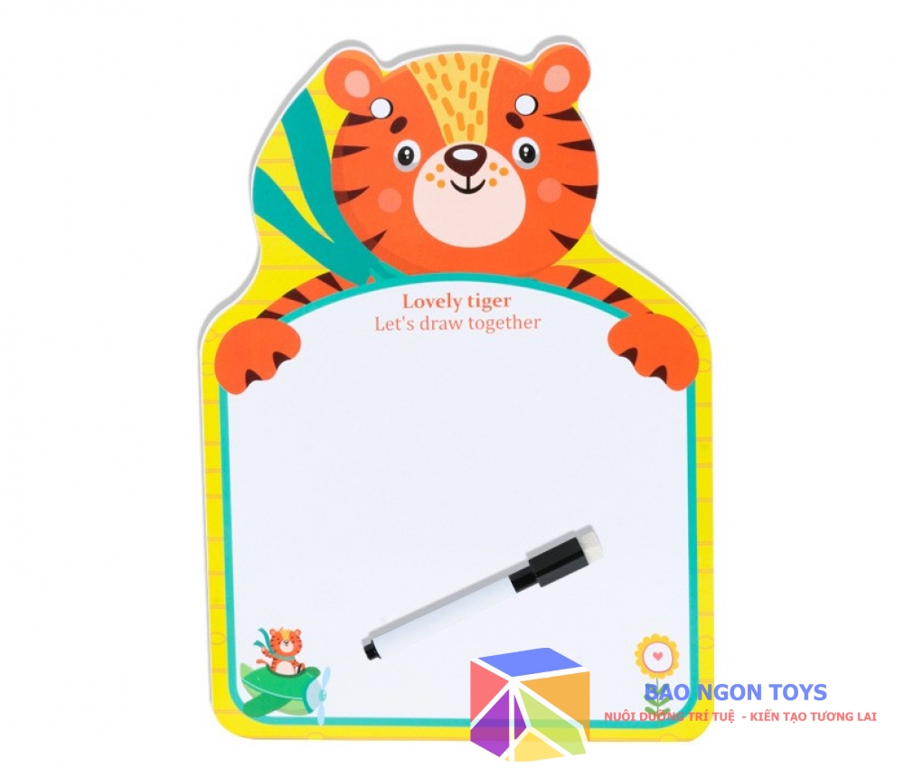 BẢNG VIẾT LÔNG XÓA ĐƯỢC CHO BÉ CHỦ ĐỀ ĐỘNG VẬT NGỘ NGHĨNH - BAO NGON TOYS - BC09