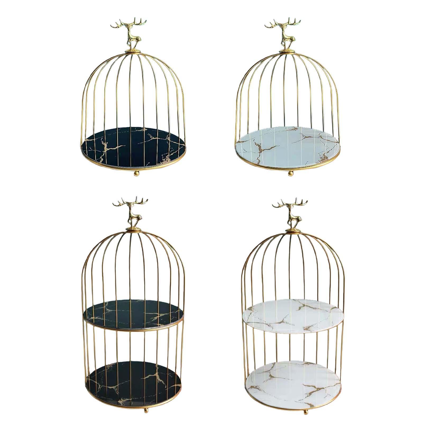 Bird Cage Cosmetic Storage Rack Dresser Makeup Organizer Shelf