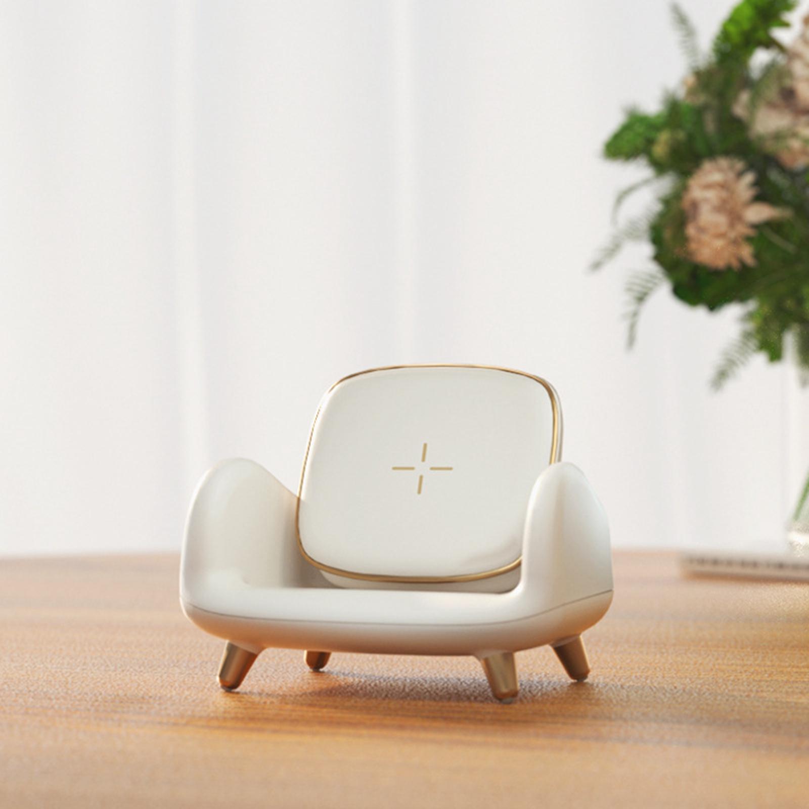 10W Wireless Charger Pad Night Lamp Light wood color