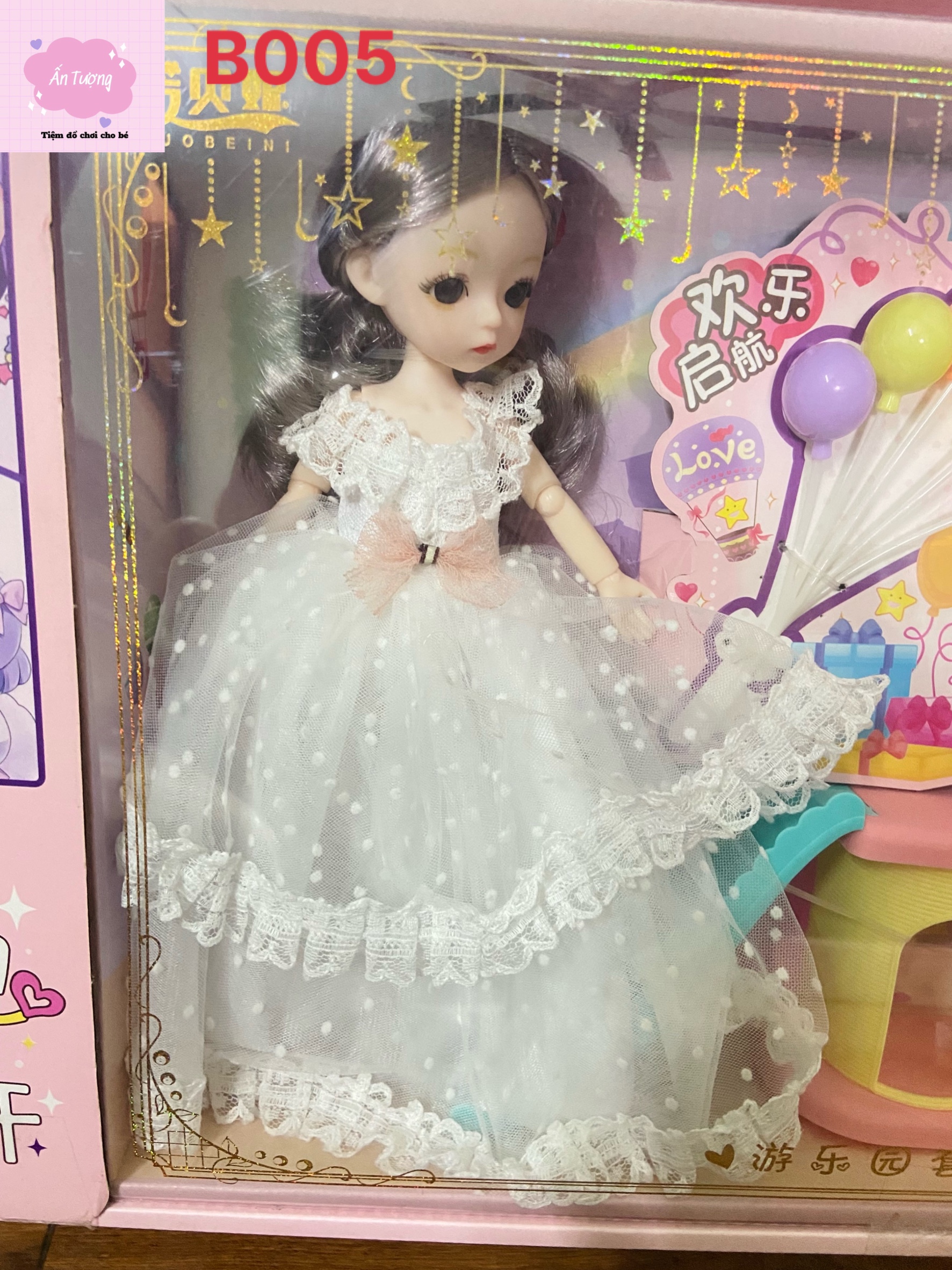 Đồ chơi bé gái - Đồ chơi búp bê- Hộp búp bê Barbie, búp bê BJD khớp xoay kèm phụ kiện các bé cún