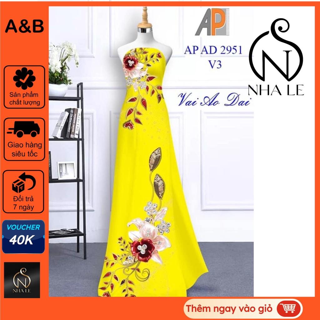 Vải may áo dài in 3D họa tiết Hoa Pha Lê