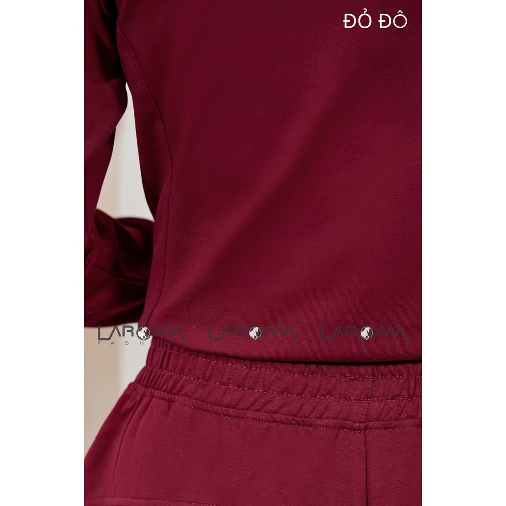 Bộ nỉ nữ khóa trơn Laroma