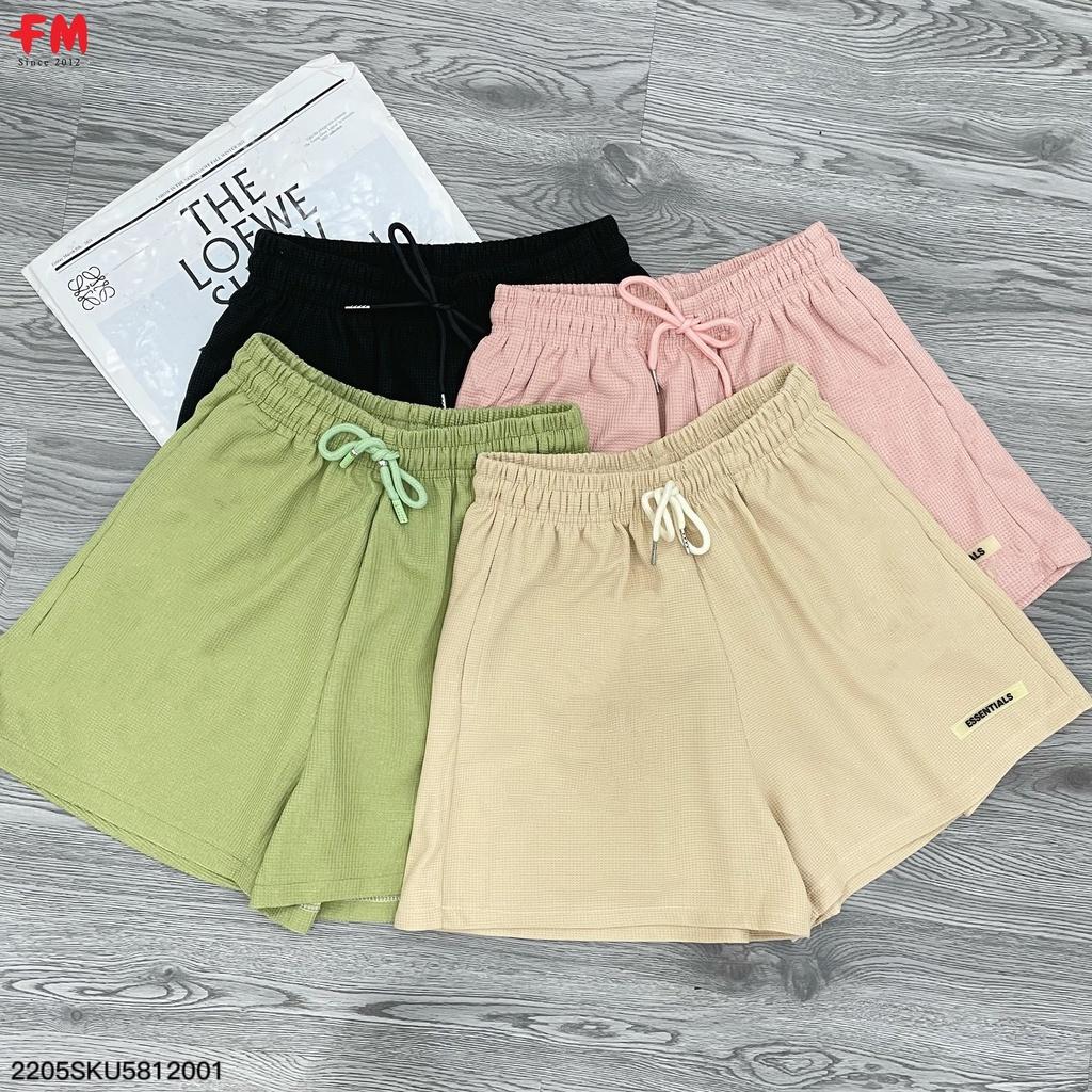 Quần short nữ Fmstyle Shop tổ ong ống rộng phong cách unisex dày dặn Hàn Quốc 205200026