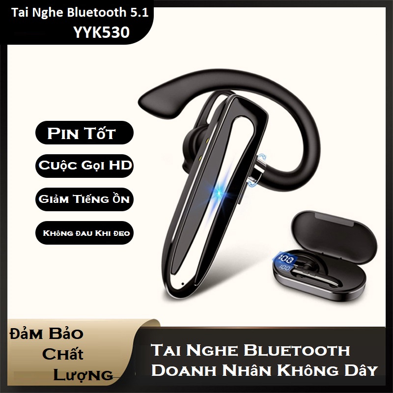 Tai Nghe  Bluetooth 5.1 Không Dây  YYK530 Phong Cách Doanh  Dock Sạc  Có Màn Hình Kỹ Thuật Số Chất Lượng Cao