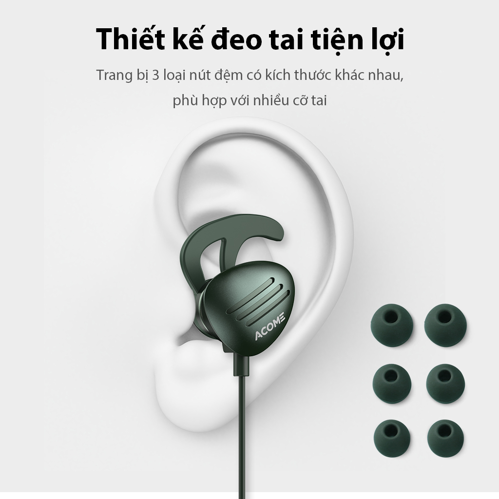 Tai Nghe Có Dây Nhét Tai Acome AE100 Kiểu Dáng Gaming, Microphone Kép, Âm  Thanh Sắc Nét - Hàng chính hãng - Tai nghe có dây nhét tai