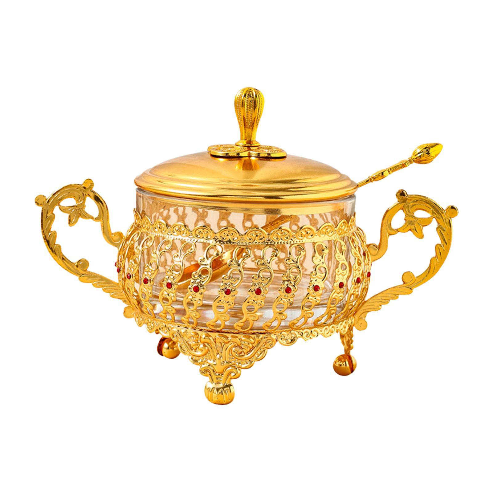 Sugar Bowl with Lid Spoon Sugar Container for Kitchen Restaurant Bar