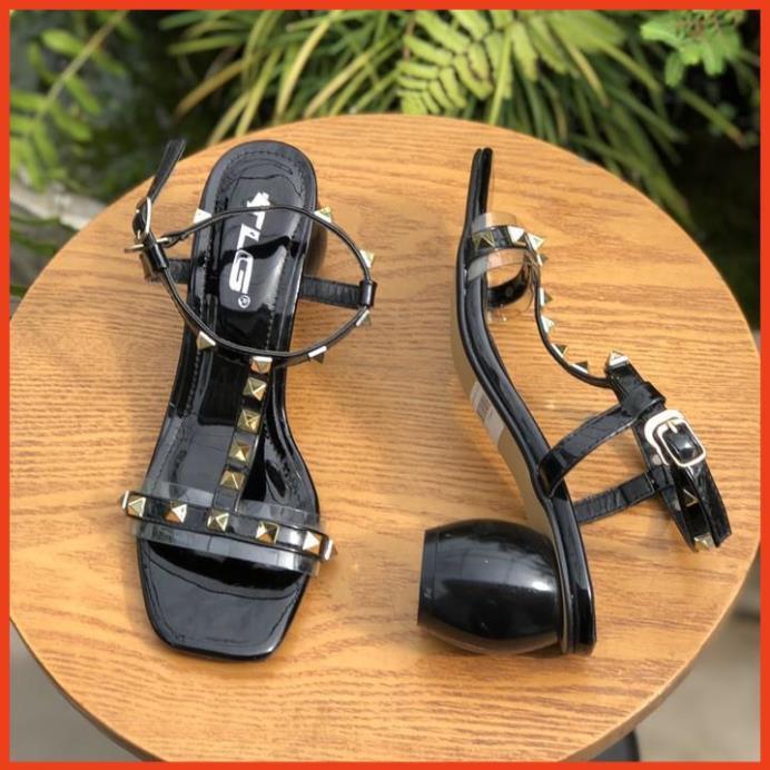 TLG Sandal cao gót nữ quai đính đá hot trend 2020 trẻ trung năng động 20742