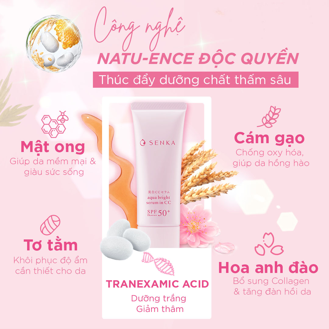 Serum Dưỡng Trắng Da Senka Kết Cấu CC White Beauty CC Serum 40g